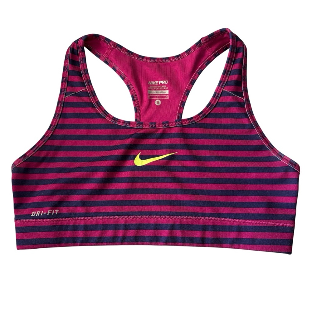 NIKE Lot of 2 Racerback  Sports Bras in Pink / Purple Striped Size Small - Picture 4 of 6